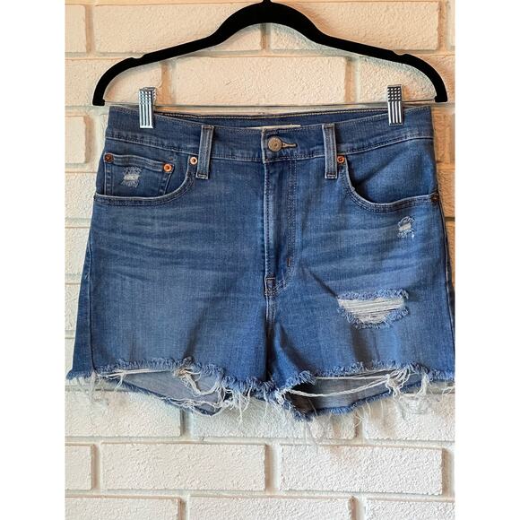 Women’s Levi’s High Rise Denim Cut Off Shorts Size 30 - Picture 1 of 5
